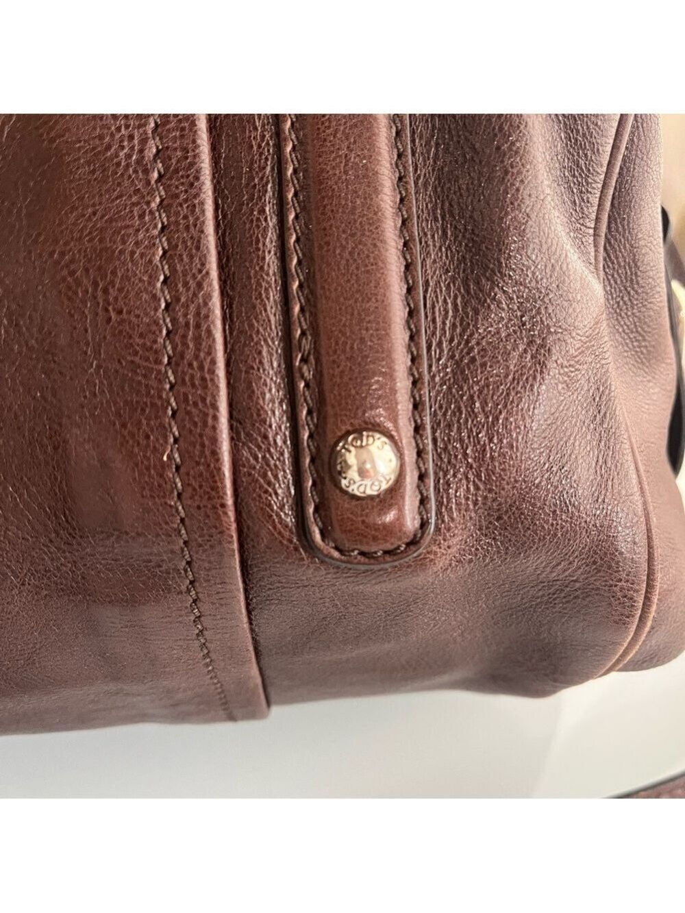 TOD’S BROWN LEATHER G LINE SATCHEL BAG - Picture 7 of 14